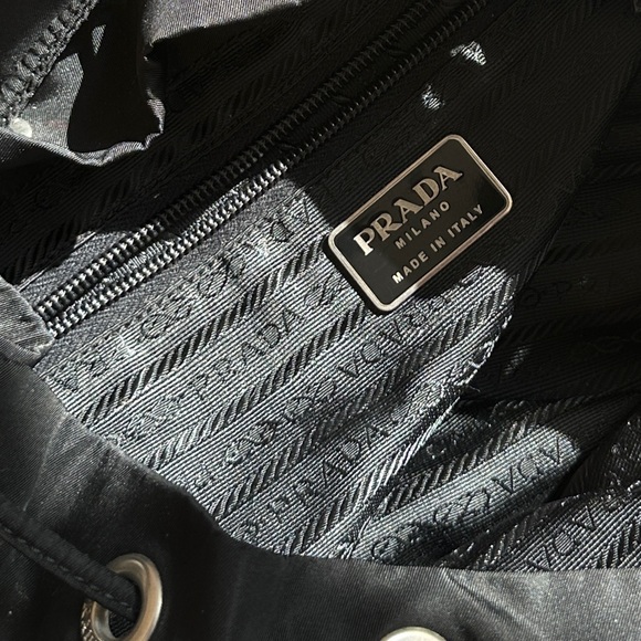 AUTHENTIC Prada Medium Saffiano-Trimmed Vela Backpack 🖤 - Picture 12 of 15